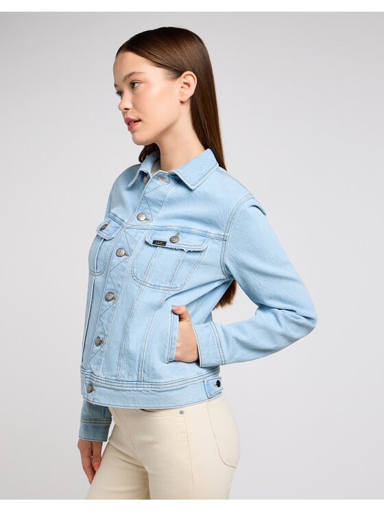Lee Lee Kurtka jeansowa Rider Jacket Flash Of Brilliance Niebieski Regular Fit
