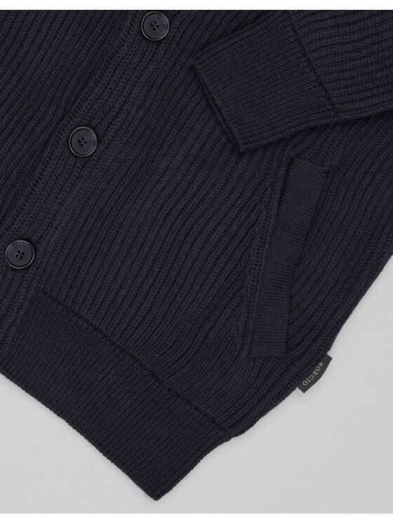 Borgio Borgio Kardigan magnano_g Granatowy Regular Fit
