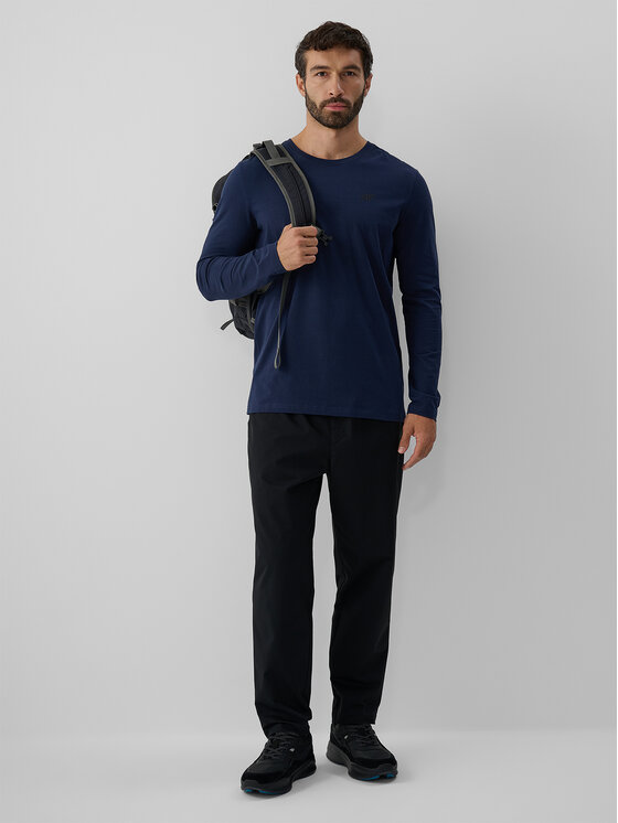 4F 4F Longsleeve BASIC+ Granatowy Slim Fit
