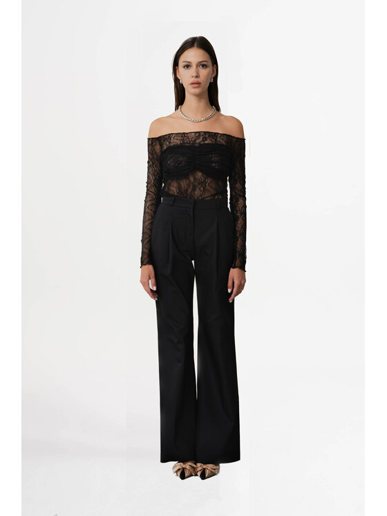 ROSE AVENUE ROSE AVENUE Bluzka MISTY Czarny Slim Fit