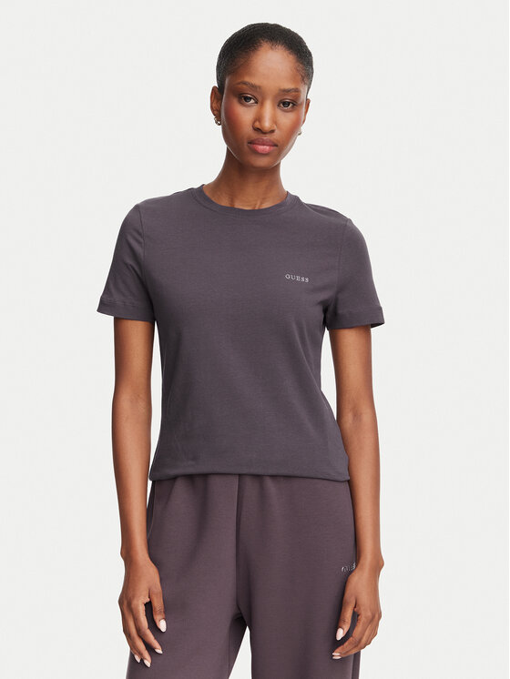 Guess T-shirt V6RI07 J1314 Tamno smeđa Regular Fit