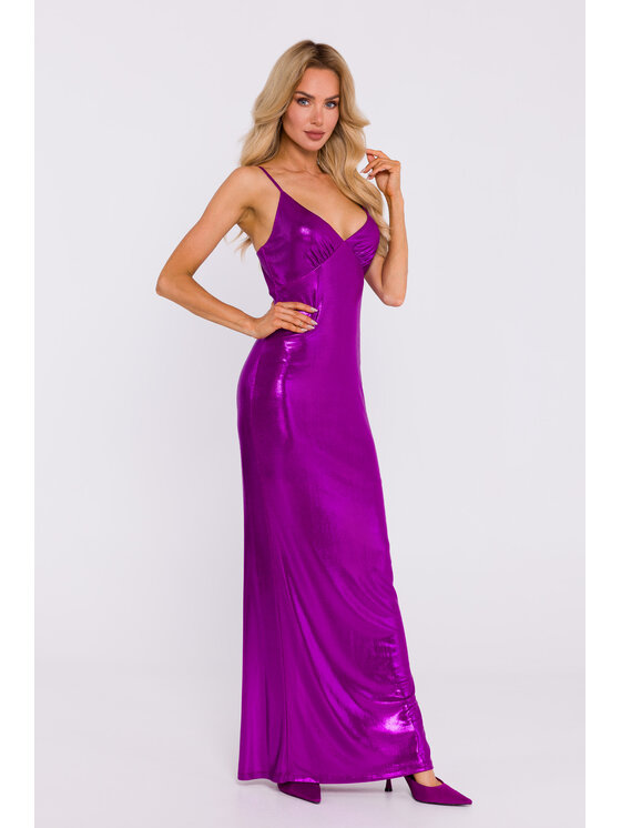 Made of Emotion Made of Emotion Abito da sera M834 Viola Sexy Straight Fit