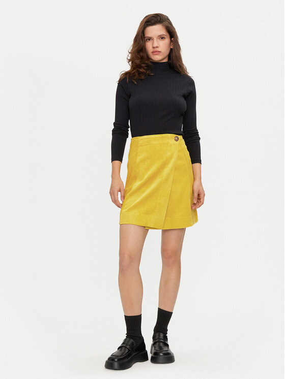 United Colors Of Benetton United Colors Of Benetton Fustă mini 4Q5GD0048 Galben Regular Fit
