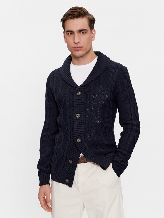 Brave Soul Brave Soul Kardigāns MK-434TRACTATUS Tumši zils Regular Fit