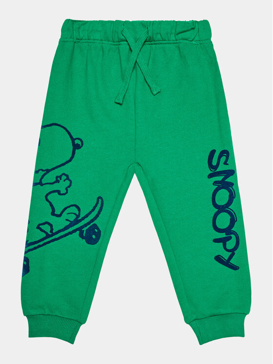 OVS Pantaloni trening SNOOPY 1831151 Verde Regular Fit