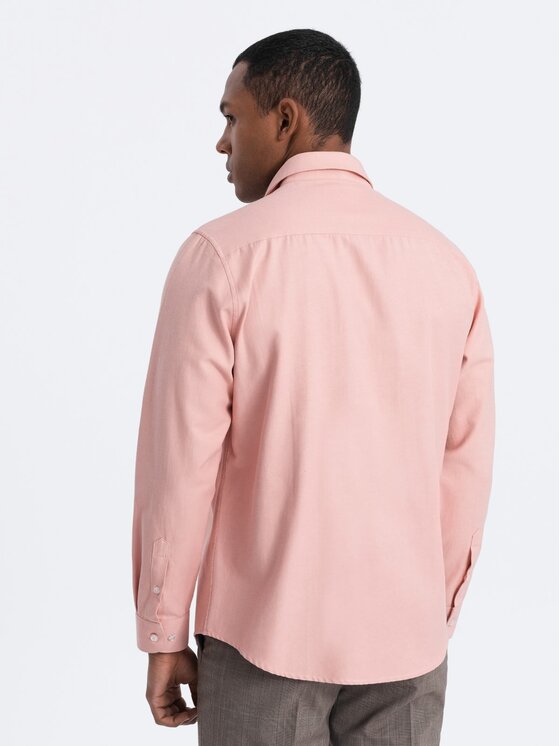 Ombre Ombre Košile OM-SHCS-0148 Růžová Regular Fit