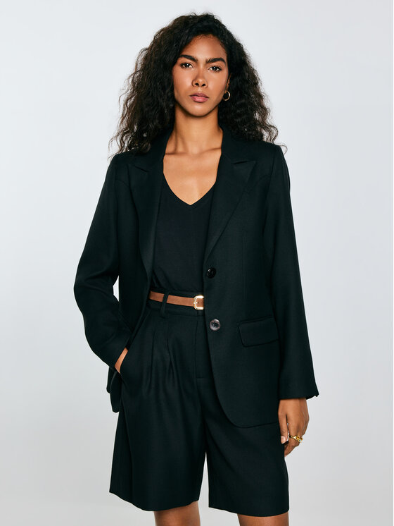BIG STAR BIG STAR Marynarka EMISA Czarny Slim Fit