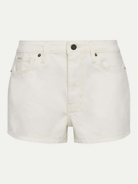 Guess Jeans Guess Jeans Pantaloni scurți de blugi W5GD0Y D5M62 Alb Regular Fit