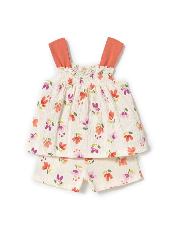 Mayoral Mayoral Set Top und Shorts 1230 Écru Regular Fit