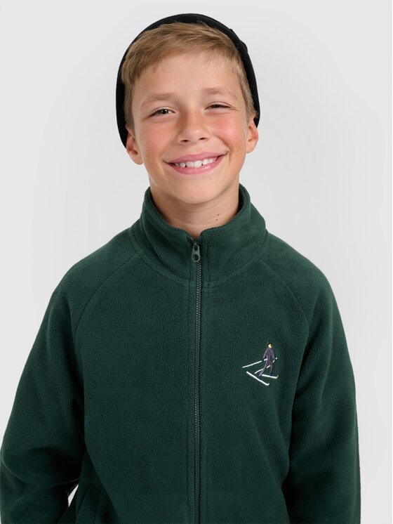 4F 4F Felpa di pile 4FJRAW25TFLEM438-40S Verde Regular Fit