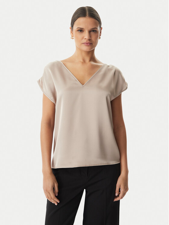 Rinascimento Rinascimento Bluză CFC0020252002 Bej deschis Regular Fit