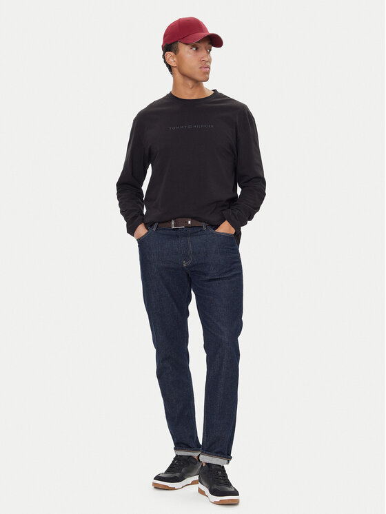 Tommy Hilfiger Tommy Hilfiger S dlhými rukávmi UM0UM03651 Čierna Regular Fit