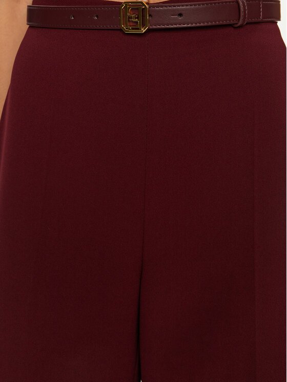 Elisabetta Franchi Elisabetta Franchi Riidest püksid PA-061-47E2-V300 Bordoopunane Regular Fit