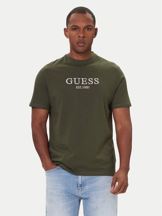 Guess Guess Tricou M5BI09 K8FQ4 Verde Regular Fit