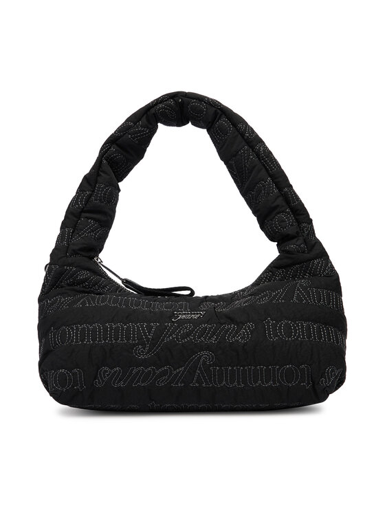 Tommy Jeans Tommy Jeans Geantă Tjw Icon Aop Shoulder Bag AW0AW18467 Negru