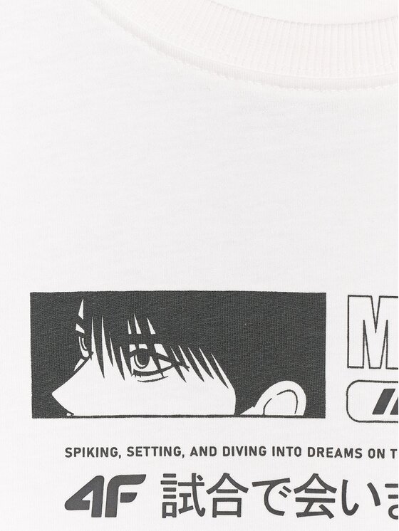 4F 4F T-shirt 4FJRAW25TTSHM3065-10S Bianco Oversize