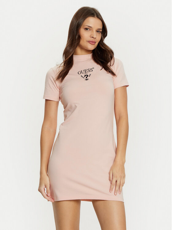 Guess Guess Rochie de zi V4YK02 KCDH1 Roz Regular Fit
