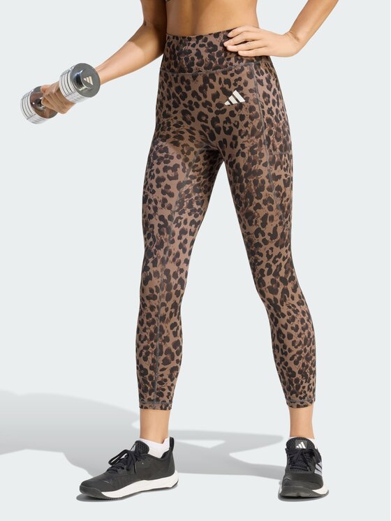 adidas adidas Legginsy 168521 Brązowy Fitted Fit