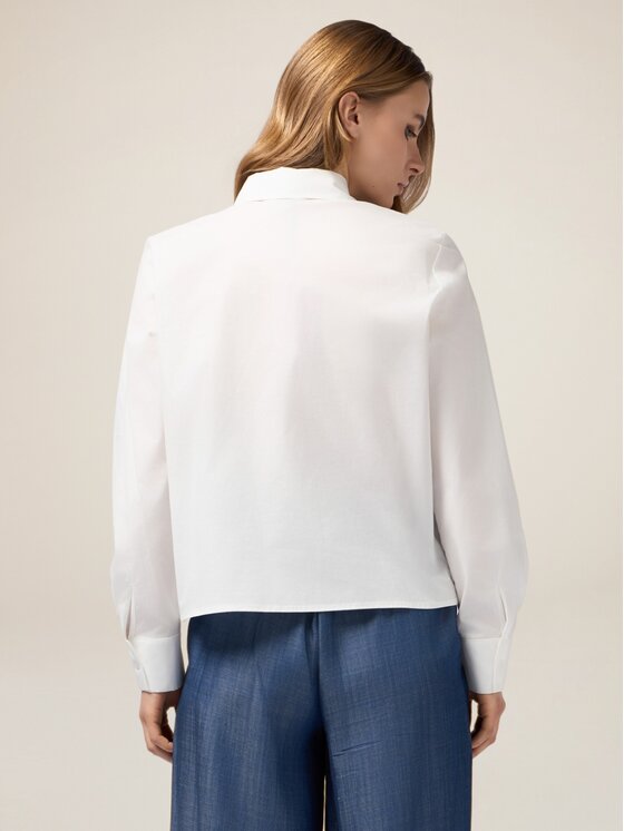 Oltre Oltre Camicia 5118R003026N011 Bianco Boxy Fit
