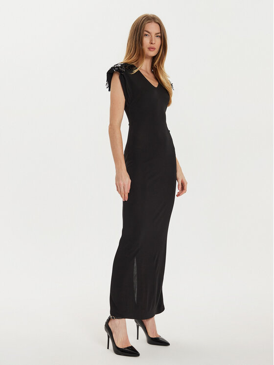 Bruuns Bazaar Koktejlové šaty Dorit BBW4213 Čierna Slim Fit