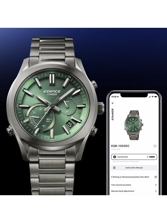 Casio Casio Zegarek EQB-1300DC-3AEF Szary