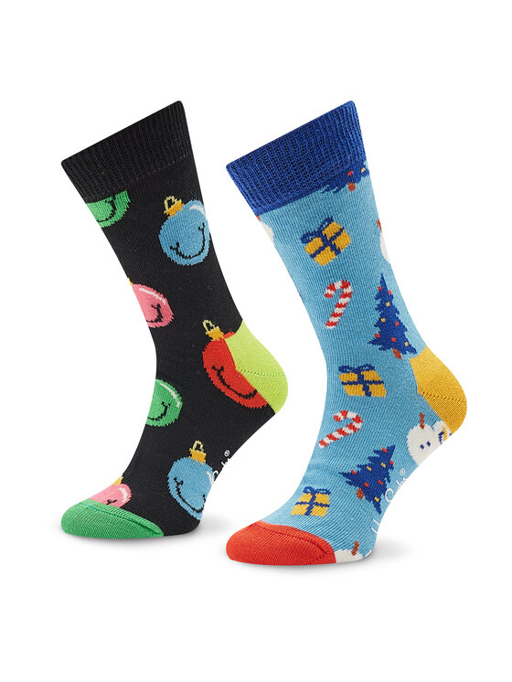 Set de 2 perechi de șosete lungi pentru copii Happy Socks XKHLD02-0200 Colorat