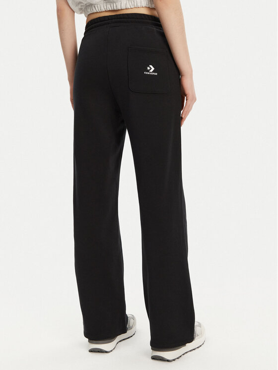 Converse Converse Долнище анцуг 10028418-A03 Черен Wide Leg