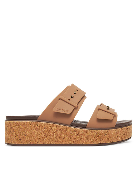 Şlapi Crocs Brooklyn Cork Buckle 211252 Bej