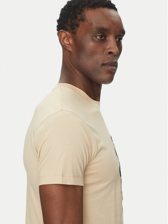KARL LAGERFELD KARL LAGERFELD T-Shirt 755067 552241 Beżowy Regular Fit