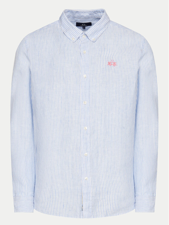 La Martina Košeľa YMC031 TL132 Modrá Regular Fit