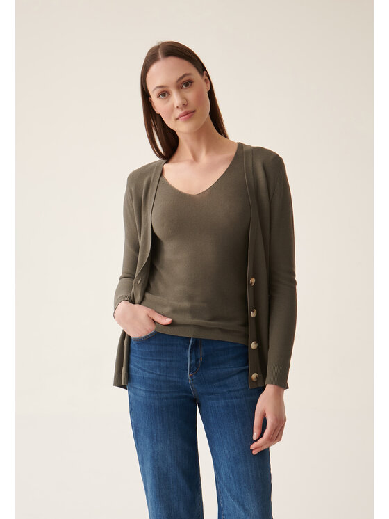 TATUUM TATUUM Sweter PIMIKO Khaki Classic Fit