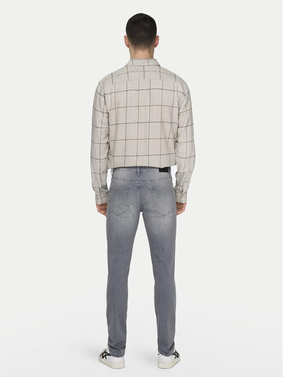 Only & Sons Only & Sons Farmer Loom 22028265 Szürke Slim Fit