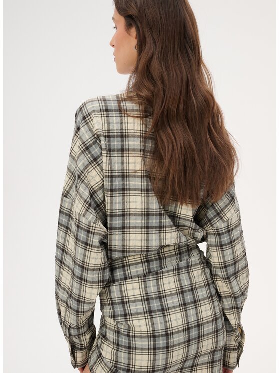 LEBRAND LEBRAND Koszula Larsa Beżowy Oversize
