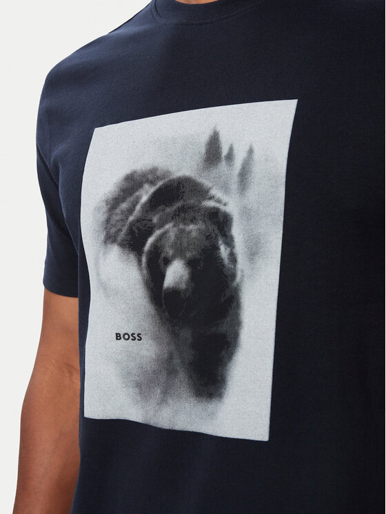 BOSS BOSS Тишърт 50571288 Тъмносин Regular Fit