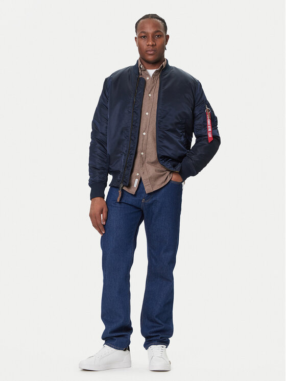 Alpha Industries Alpha Industries Яке бомбър Ma-1 Vf 59 Long 168100 Тъмносин Slim Fit