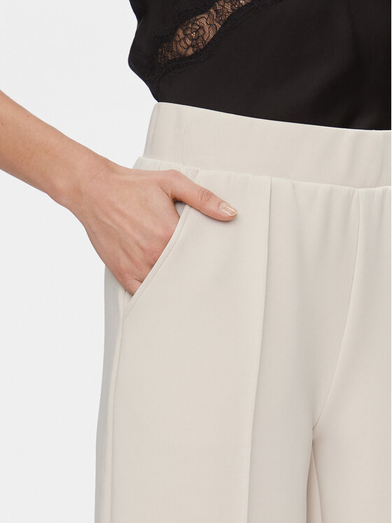 Vero Moda Vero Moda Kalhoty z materiálu 10296830 Écru Relaxed Fit