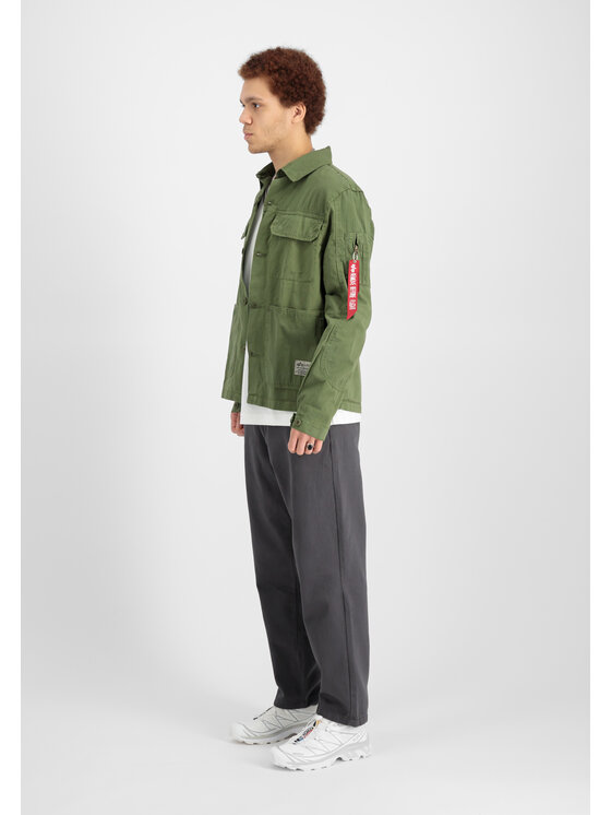 Alpha Industries Alpha Industries Koszula Color Block Overshirt Zielony Regular Fit