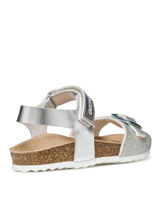 Geox Geox Sandaalid J Adriel Girl J028MC 0BNEW C1007 S Hõbedane