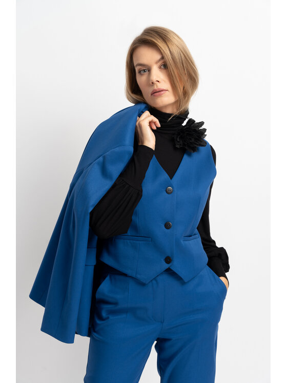 CLICK CLICK Γιλέκο 7-983 Μπλε Ladies Fit