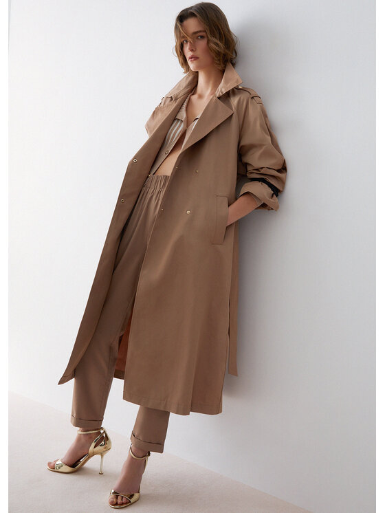 Liu Jo Liu Jo Trench TA6146T2904C3968 Beige Loose Fit