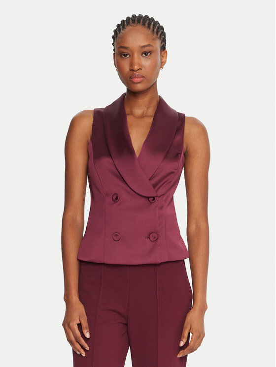 Rinascimento Rinascimento Vestă de costum CFC0124958003 Vișiniu Slim Fit