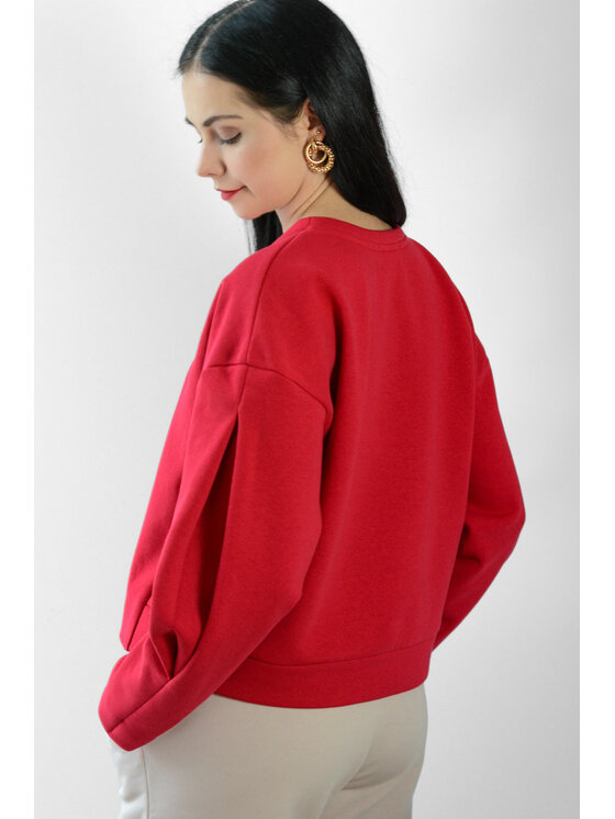 White Rvbbit White Rvbbit Bluza świąteczna "Nawzajem." Czerwony Regular Fit