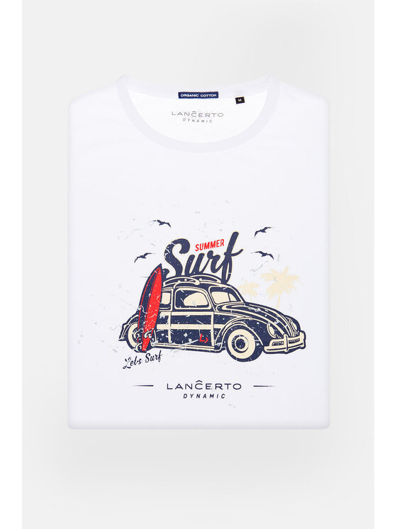 Lancerto Lancerto T-Shirt Reggie TS073221000017 Biały Regular Fit