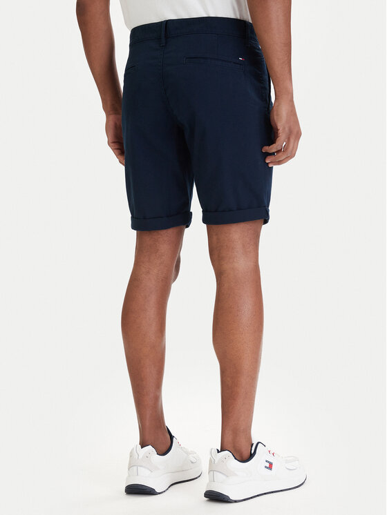Tommy Jeans Tommy Jeans Pantalon scurți din material Scanton DM0DM22852 Bleumarin Slim Fit