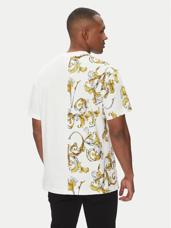 Versace Jeans Couture Versace Jeans Couture Tričko 78GAH609 Biela Regular Fit