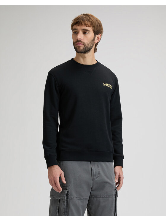 Lee Lee Bluza SMALL LOGO SWS Czarny Regular Fit