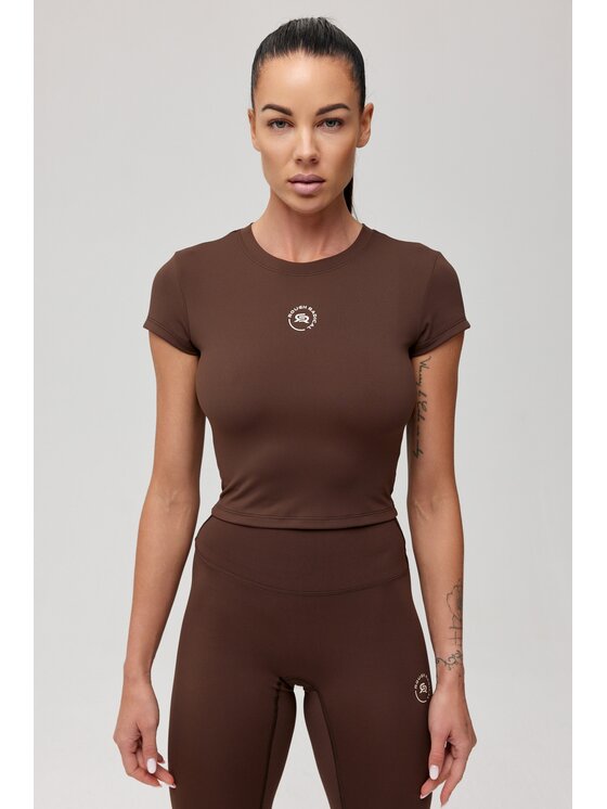 ROUGH RADICAL ROUGH RADICAL Koszulka techniczna ZOYA CLASSIC Brązowy Slim Fit