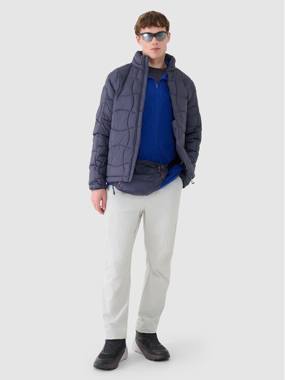 4F 4F Fleecová mikina 4FWSS25TFSWM473-36S Modrá Regular Fit