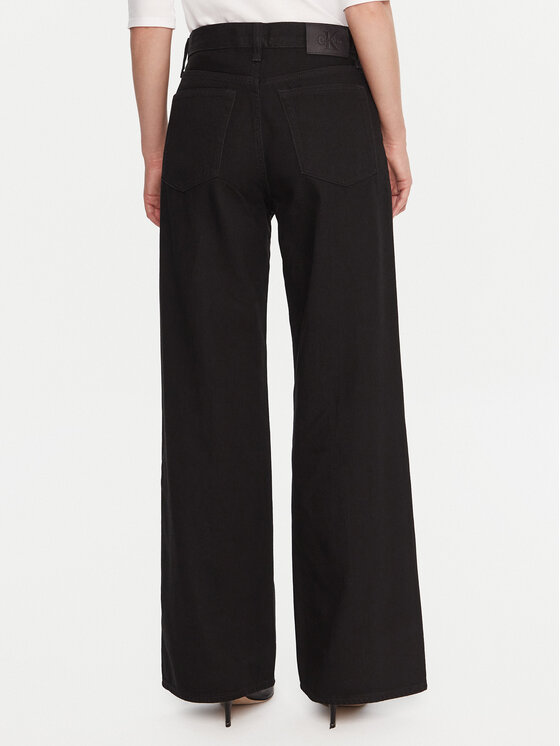 Calvin Klein Calvin Klein Blugi LV047D770G Negru Wide Leg