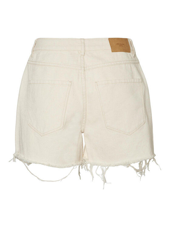 Vero Moda Vero Moda Pantaloni scurți de blugi Zuri 10286387 Écru Loose Fit